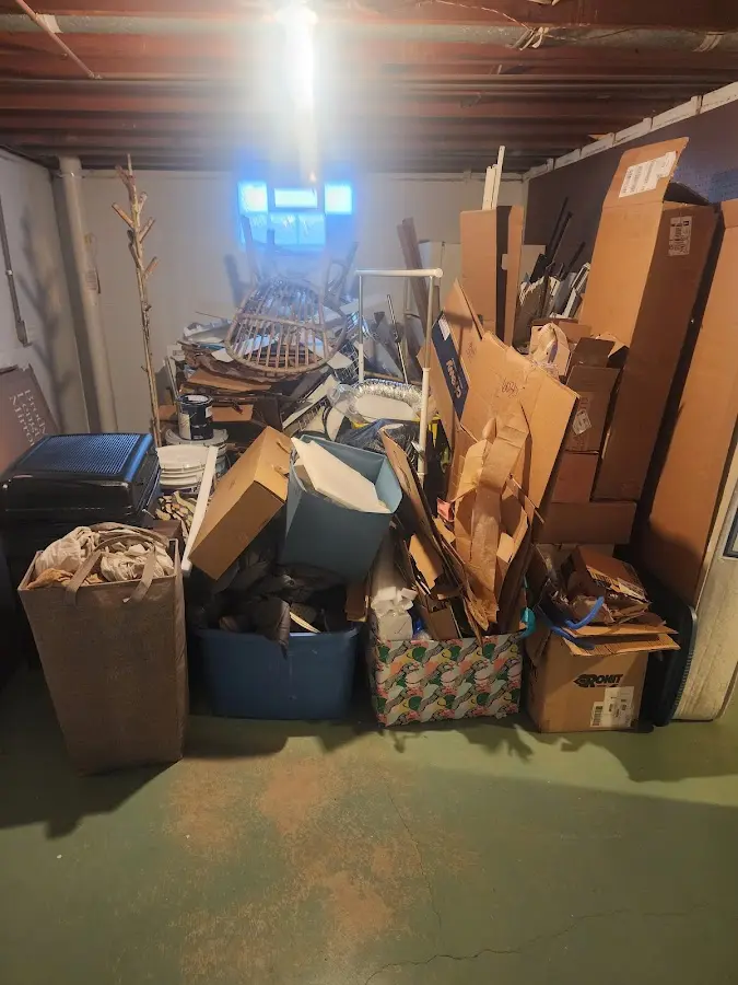 Roll-off dumpster container at job site for Roll Off Dumpster Rental in North Collins